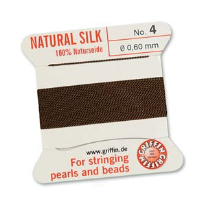 Griffin Silk Size No.4  Brown 2 Meters with Needle