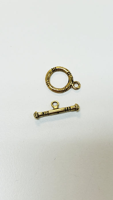 Pewter Gold Toggle 10mm