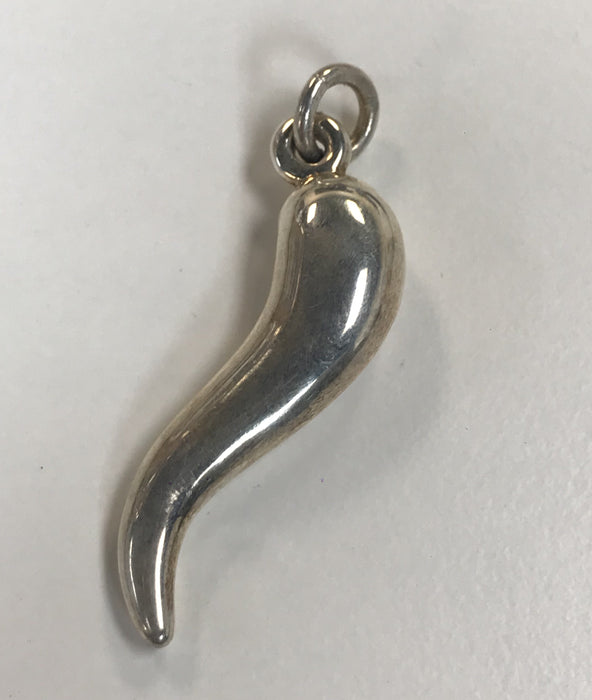 Sterling Silver Charm, Chilli Pepper 3D Large