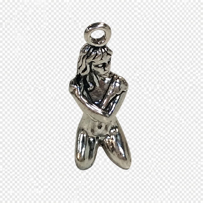 Sterling Silver Charm, Virgo 3D