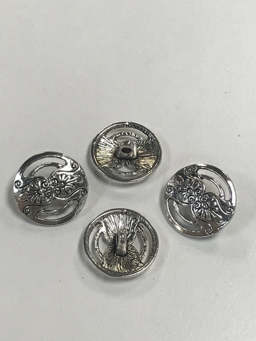 Buttons with Designer Details 6pc Pewter