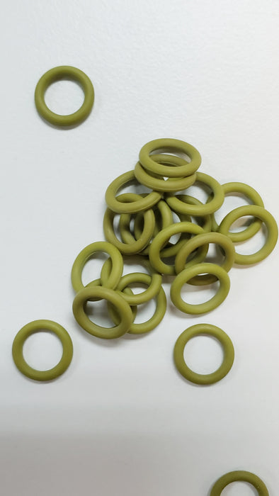 Rubber Rings Olive 16swg 1/4" (6.6mm) 4.1AR 100pcs