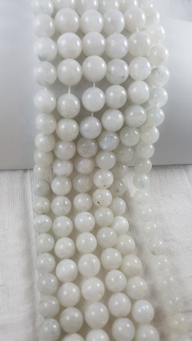 Rainbow Moonstone 12mm Round 16" Strand Approx.