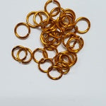Jump Rings Anodized Aluminum Orange 16g 1/4"ID 100pc