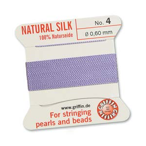 Griffin Silk Size No.4 Lilac 2 Meters with Needle