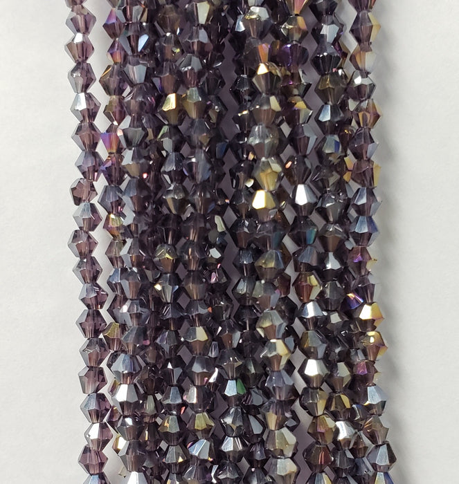 4MM BICONE CRYSTAL STRAND 17" - AMETHYST AB
