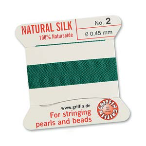 Griffin Silk Size No.2 Green 2 Meters with Needleigu