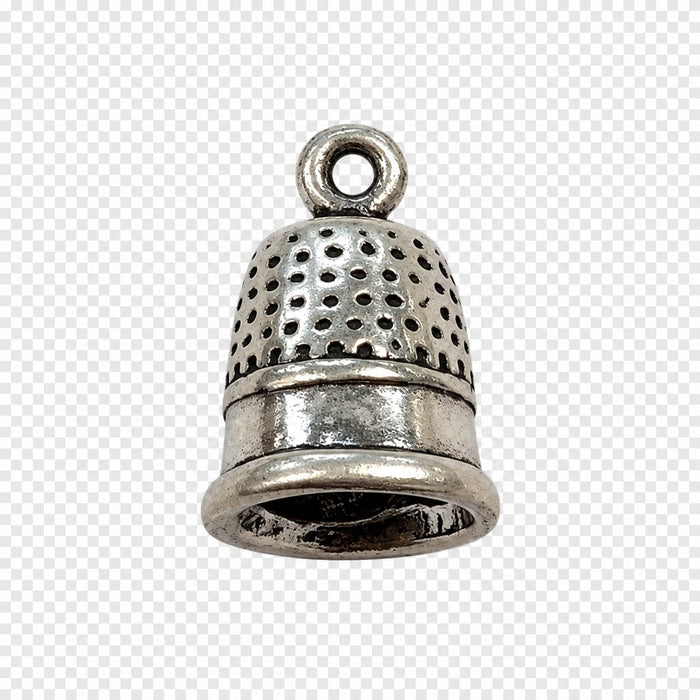 Sterling Silver Charm, Thimble 3D