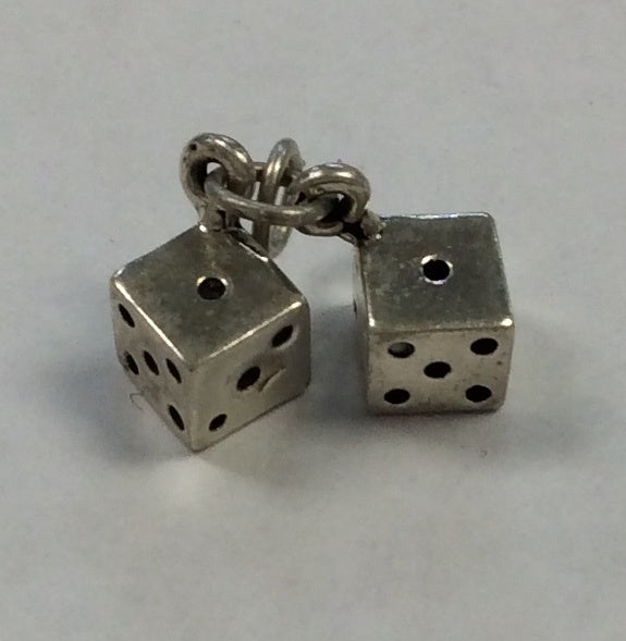 Sterling Silver Charm, Dice 3D