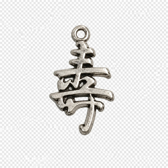 Sterling Silver Charm, Chinese Love Character