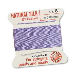 Griffin Silk Size No.8 Lilac 2 Meters with Needle