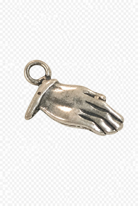 Sterling Silver Charm, Praying Hands 3D