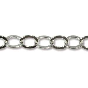 3.47MM SILVER CABLE CHAIN LINK BASE METAL
