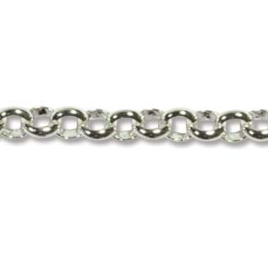 3.47MM SILVER CABLE CHAIN LINK BASE METAL