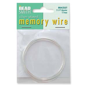 Memory Wire Silver-Plated 2-1/4" Diameter - 12 Loops