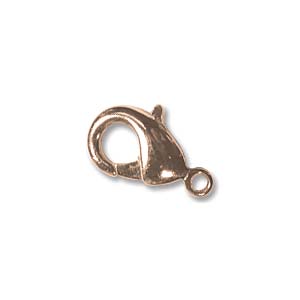 Lobster Clasp 12mm Copper Plated Brass 10pcs