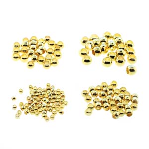 GOLD PLATED CRIMP BEAD 600PCS/BOX 1.3MM 1.8MM 2MM 2.5MM