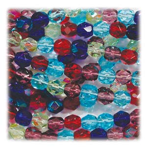 4mm Czech Fire Polish Beads Choose Colour 100 Beads per strand