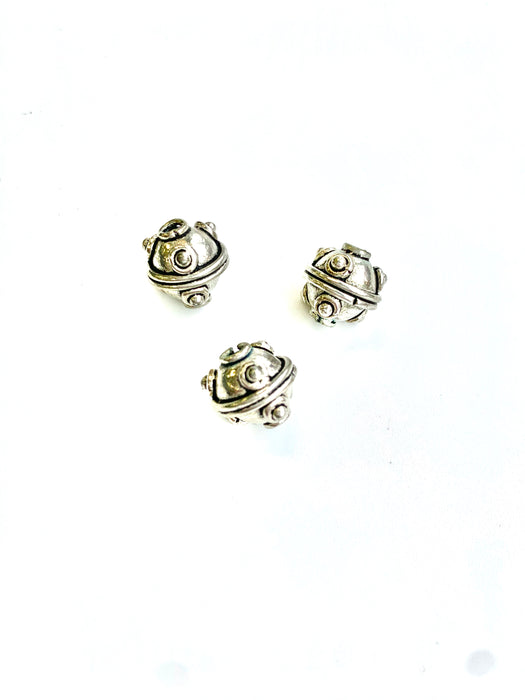 Sterling Bead 11mm with dots