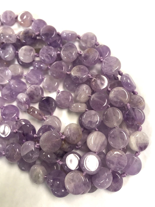 14 mm Natural Lilac Purple Amethyst Smooth Coin