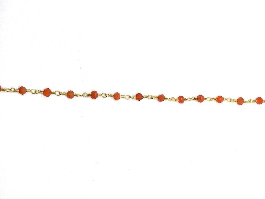 CARNELIAN GOLD FILLED CHAIN