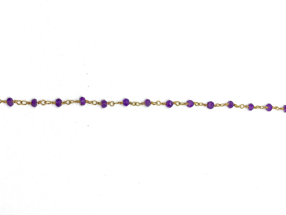 AMETHYST GOLD FILLED CHAIN