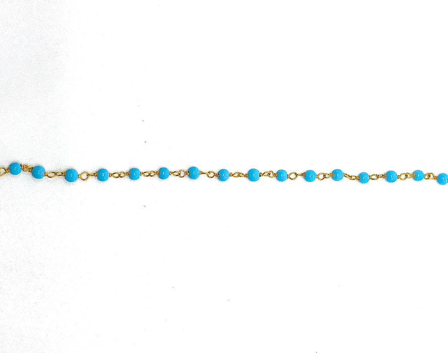 TURQUOISE GOLD FILLED CHAIN