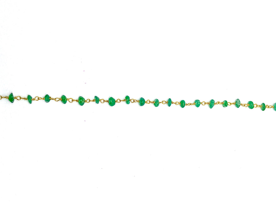 GREEN AMETHYST GOLD FILLED CHAIN