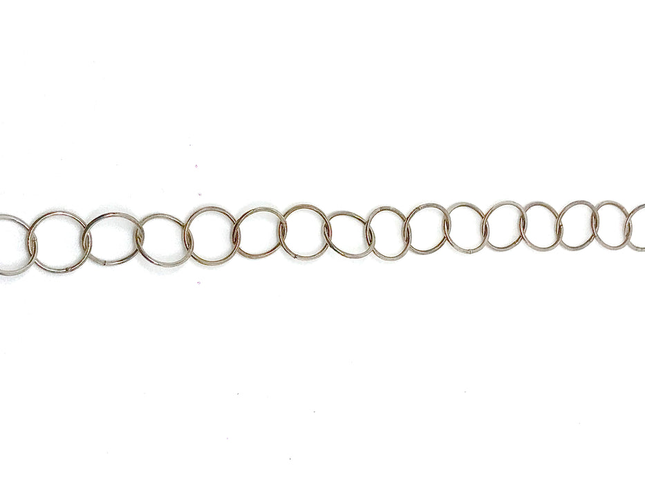 STERLING SILVER LARGE CIRCLE LINK CHAIN
