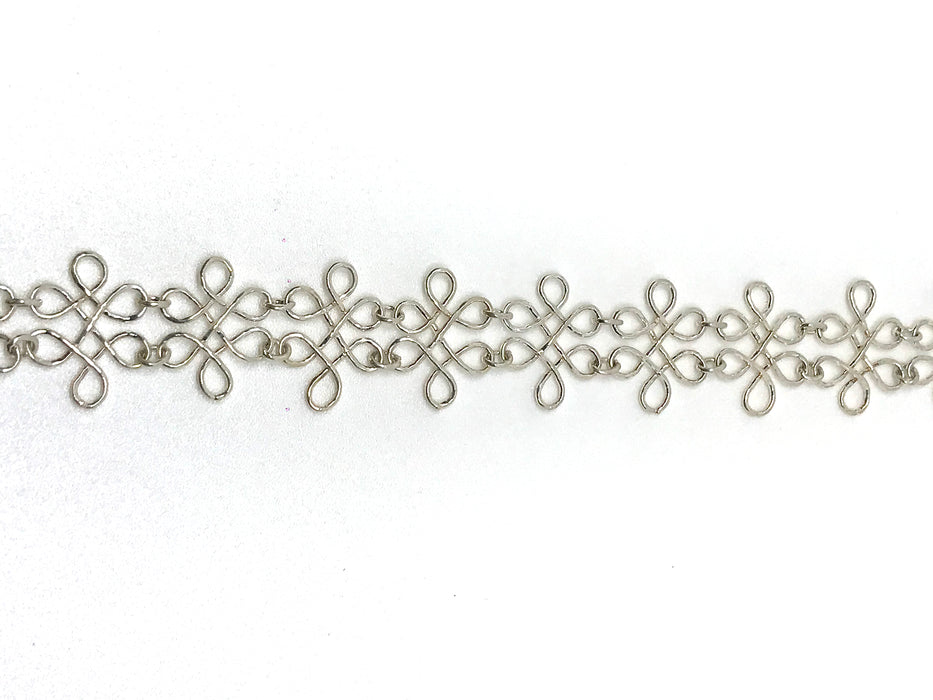 STERLING SILVER FILIGREE LINK CHAIN