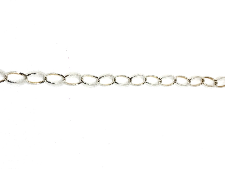 STERLING SILVER PLAIN OVAL LINK CHAIN
