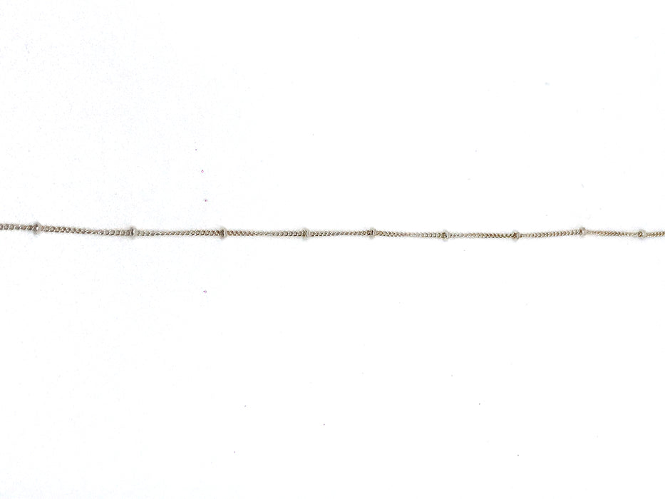 STERLING SILVER LINK WITH SPACER BEAD CHAIN