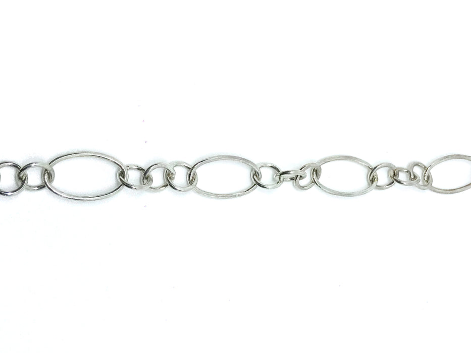 STERLING SILVER OVAL SMALL CIRCLE LINK CHAIN