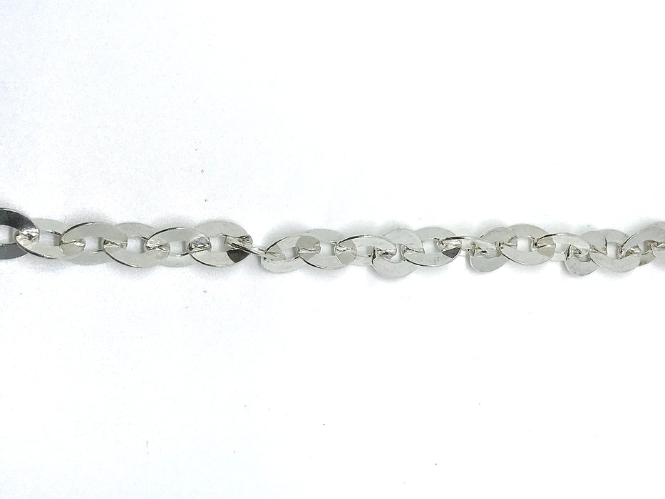 STERLING SILVER THICK OVAL LINK CHAIN
