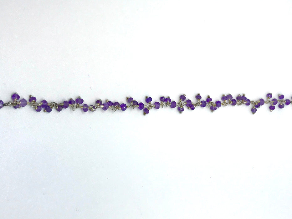 AMETHYST CLUSTER STERLING CHAIN