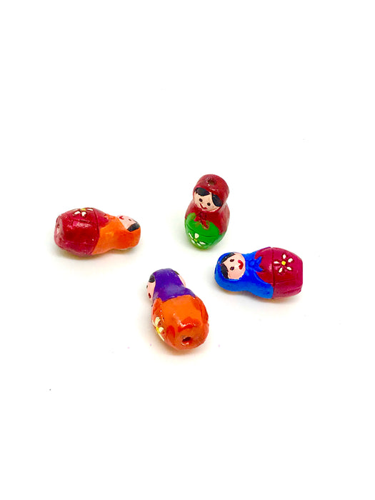 Russian Doll Bead Handmade Ceramic