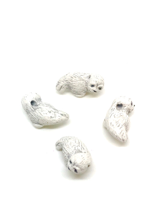 Arctic Seal Bead Handmade Ceramic