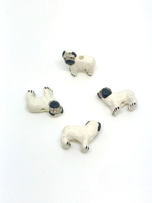 Pug Bead Handmade Ceramic