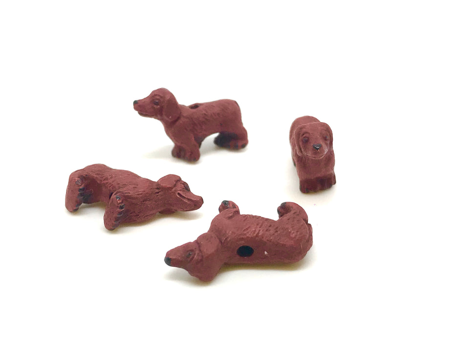 Weiner Dog Bead Handmade Ceramic
