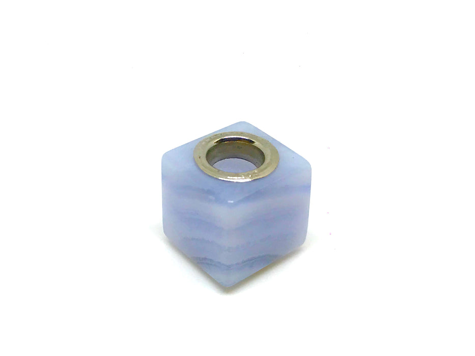 Blue Lace Agate Sterling Core Bead
