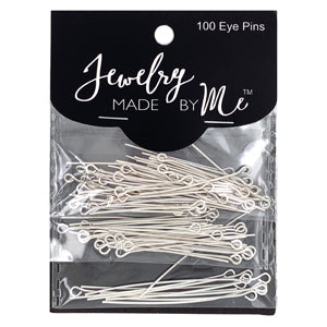 EYE PIN SILVER Plated Mixed Sizes - 100 pieces