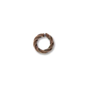 6MM TWISTED JUMP RING ANTIQUE COPPER PLATE 24 PCS