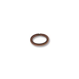 JUMP RING OVAL 4X6MM ANTIQUE COPPER PLATE 25PCS