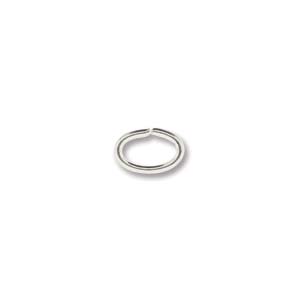 4X6MM OVAL JUMP RING SILVER PLATE 50pcs