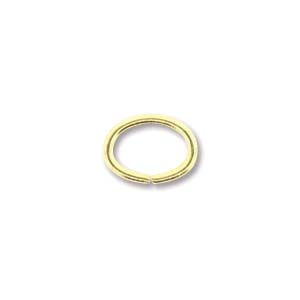 4X6MM OVAL JUMP RING Gold Plated 20pcs