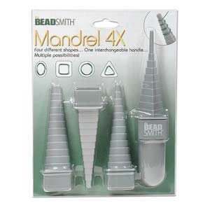 Mandrel 4X four Shapes, one handle Square, oval, circle, triangle