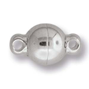 STAINLESS MAGNETIC BALL CLASP W LOOP 6MM
