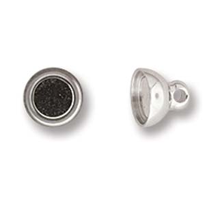 STAINLESS MAGNETIC BALL CLASP W LOOP 8MM