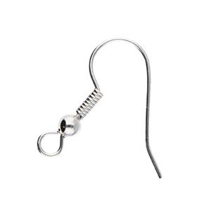 EARWIRE 3MM BALL & SPRING SILVER Choose Quantity