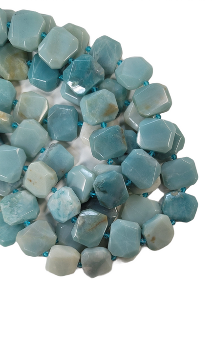 18x25mm Amazonite Rectangle Beads (Large focal beads)